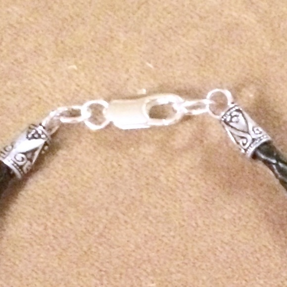 Leather silver bracelet - Picture 2 of 3